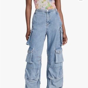 AFRM cargo denimn NWT